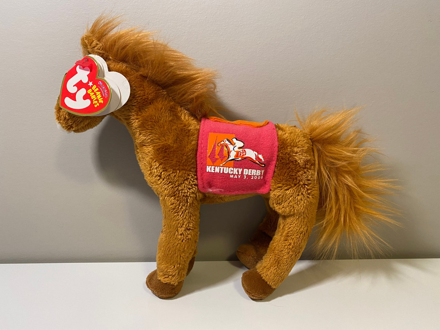 Ty Beanie Baby “Derby 134” Kentucky Derby Horse *Rare Pink Version*