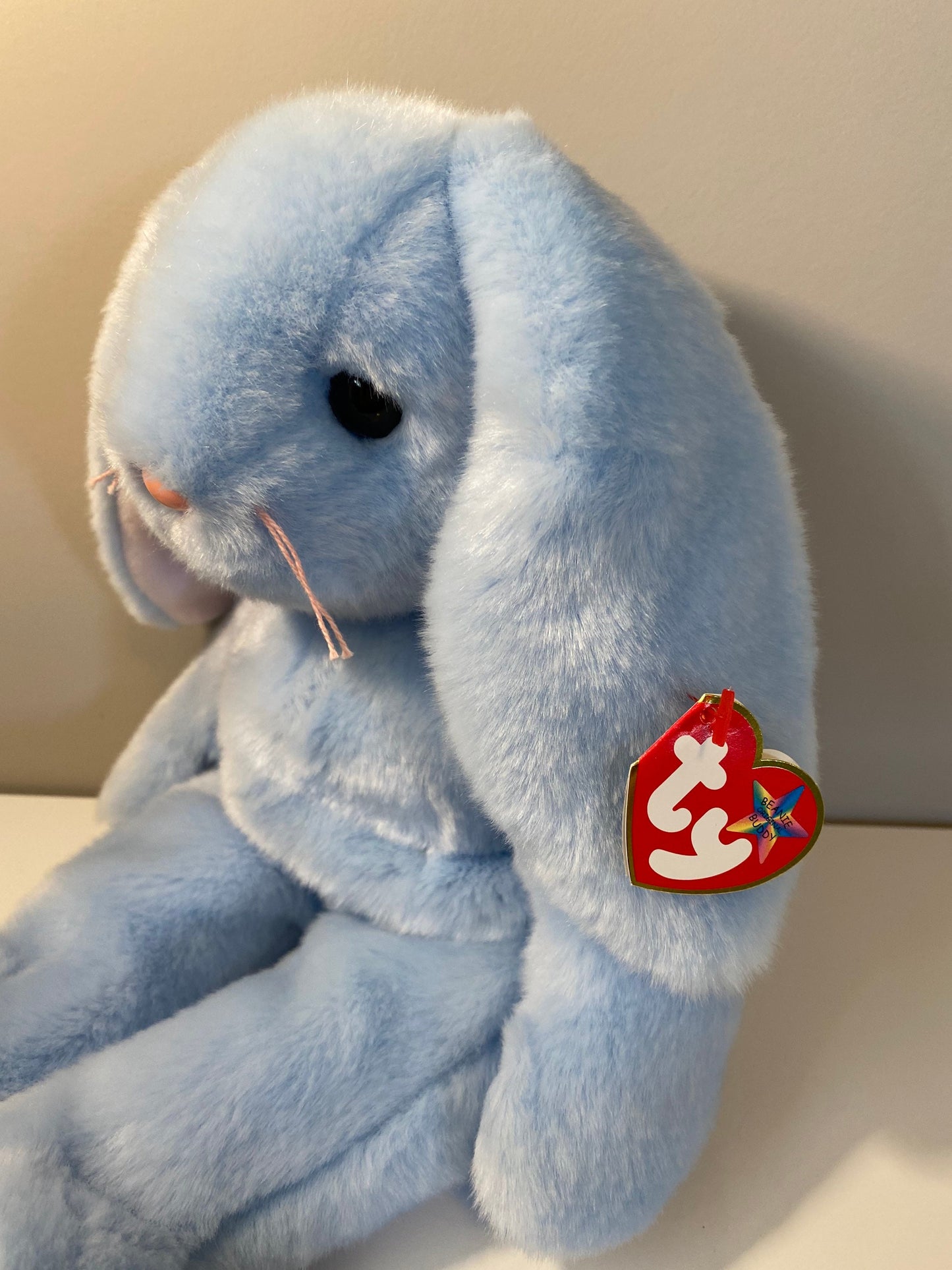 Ty Beanie Buddy “Flippity” the Blue Soft Bunny Rabbit ie (14 inch)