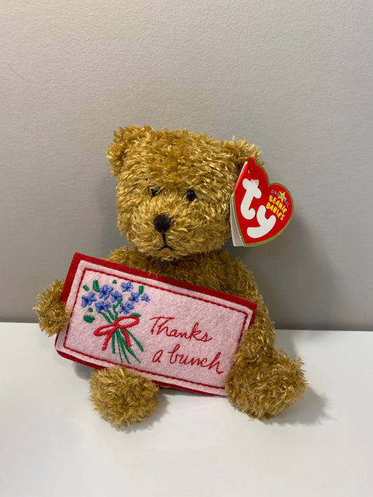 Ty Beanie Baby “Thanks a Bunch” the Bear - Greetings Collection (5 inch)