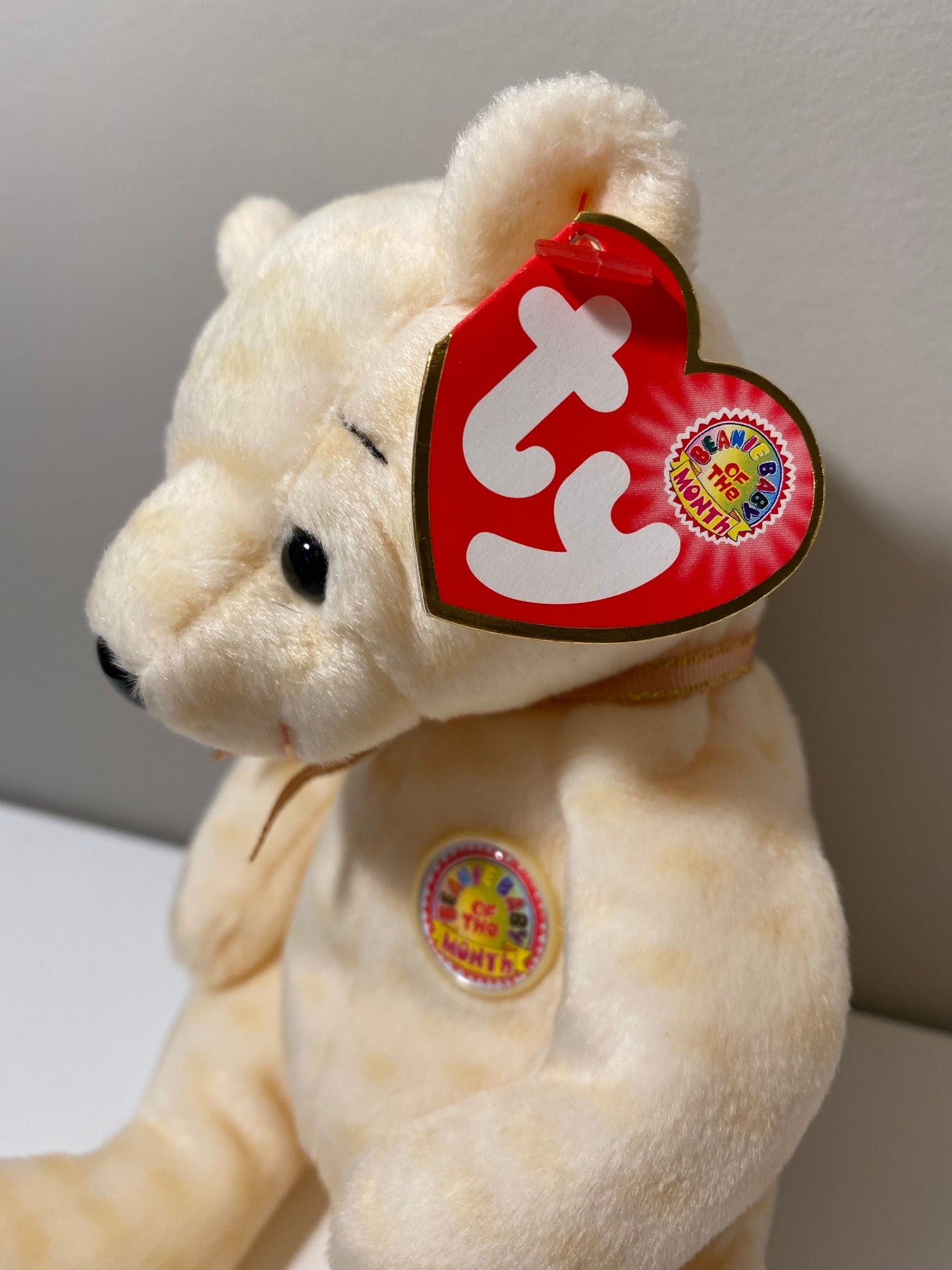 Ty Beanie Baby “Popcorn” the Bear - Beanie Baby of the Month (8 inch)