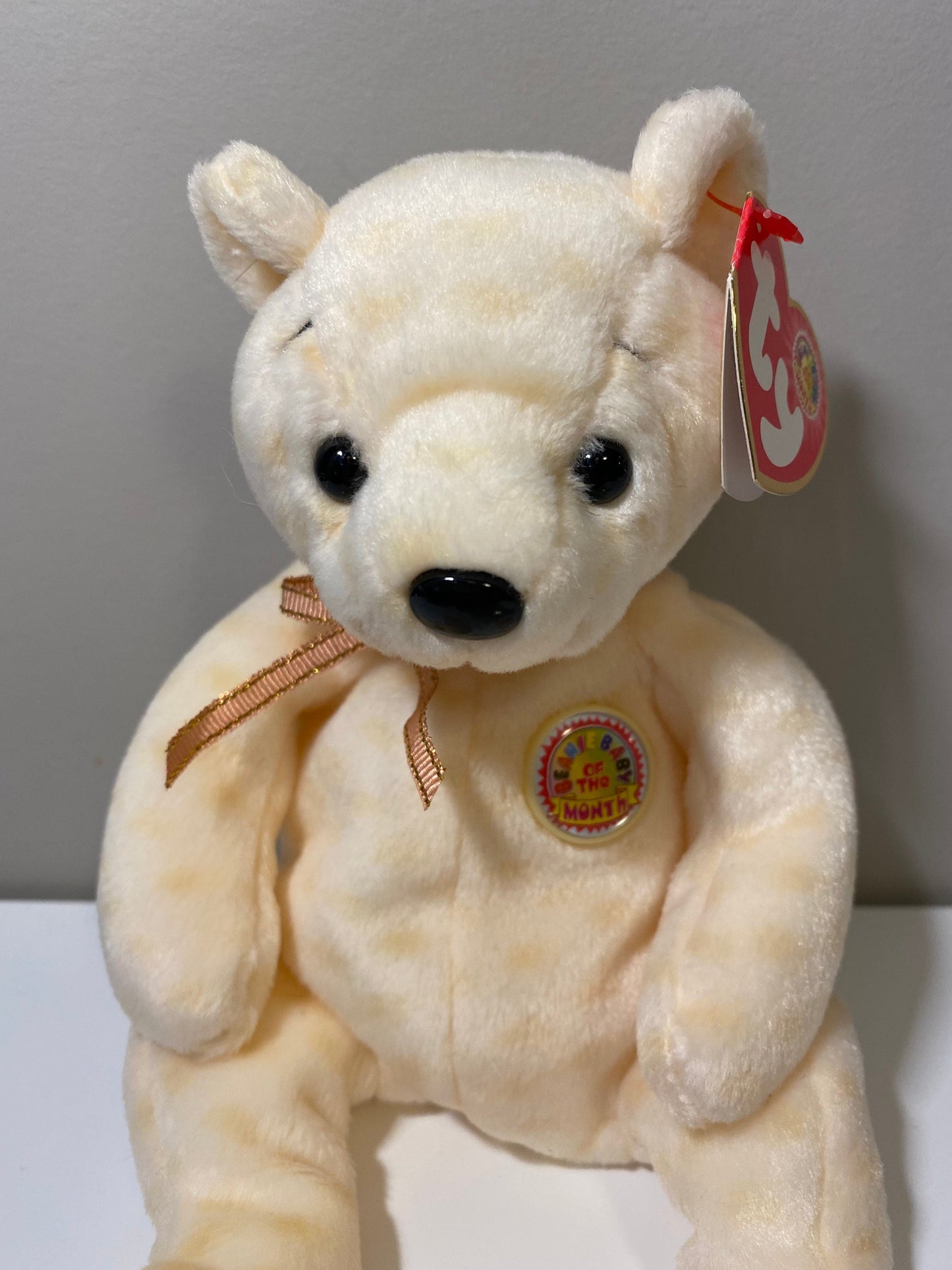 Ty Beanie Baby “Popcorn” the Bear - Beanie Baby of the Month (8 inch)