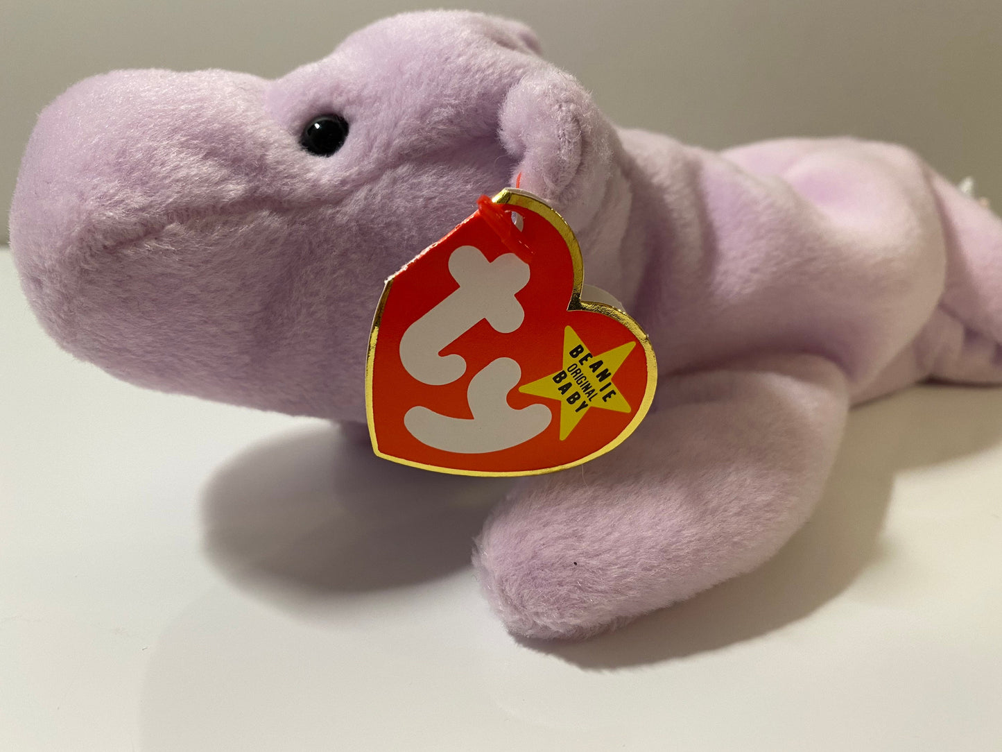 Ty Beanie Baby “Happy” the Purple Hippo! (9 inch)