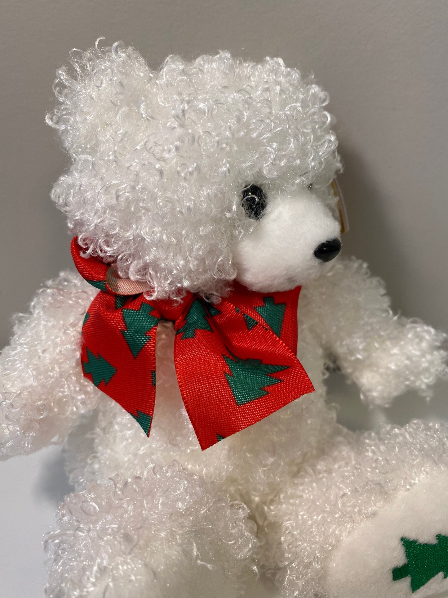 Ty Beanie Baby “Merrybelle” the White Holiday Bear - Christmas Tree on foot (6.5 inch)