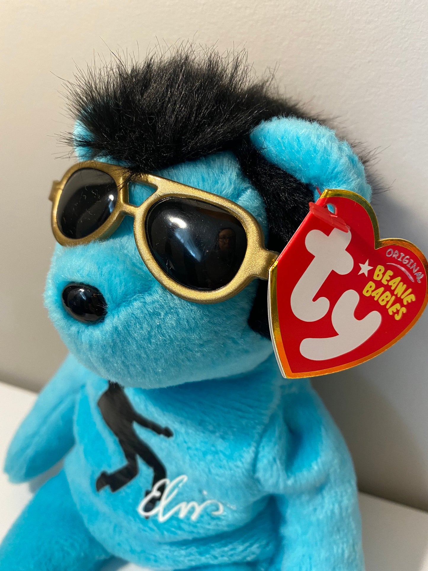 Ty Beanie Baby “Blue Beanie Shoes” the Elvis Presley Bear (8.5 inch)