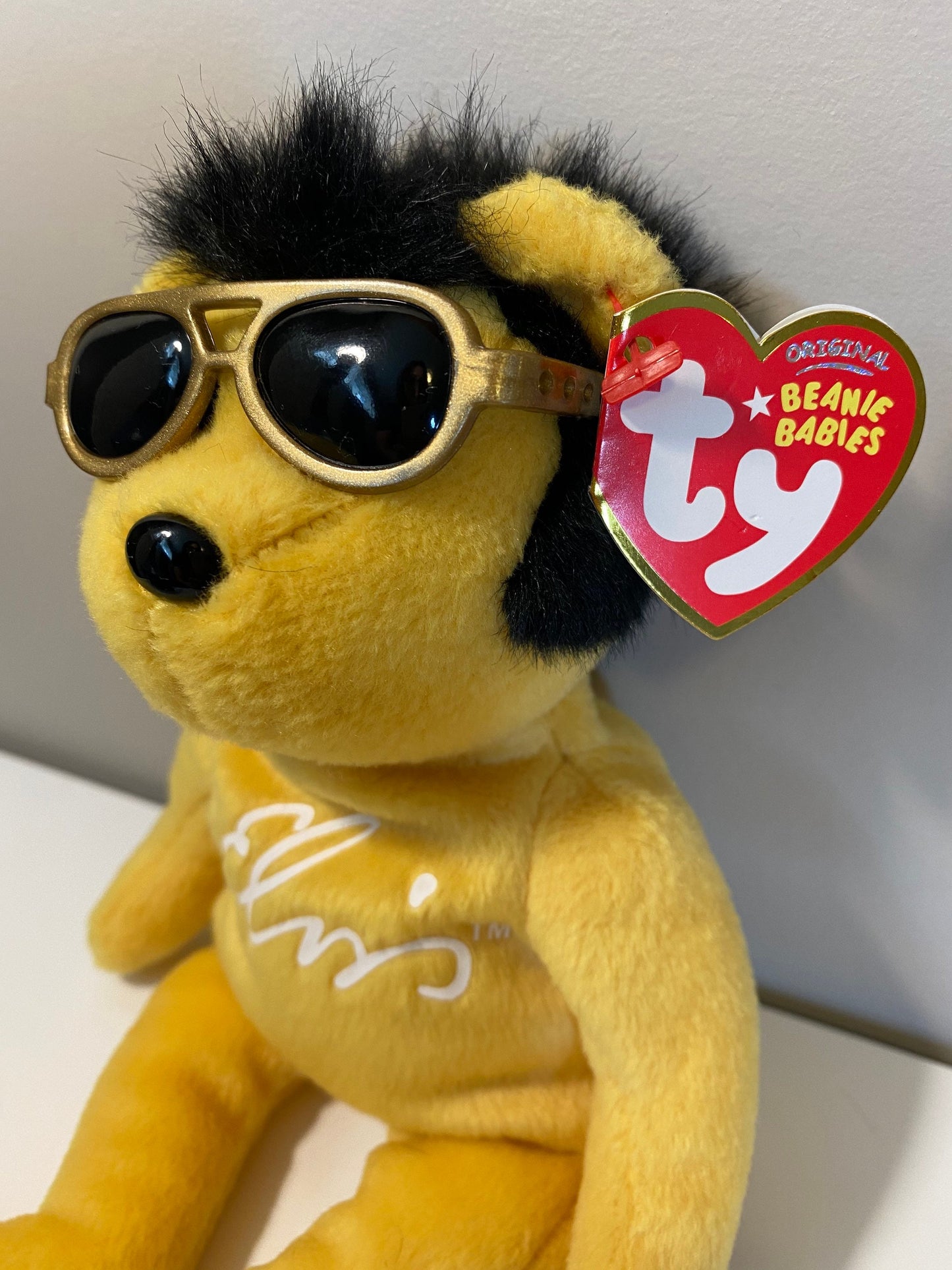 Ty Beanie Baby “Solid Gold Beanie” the Elvis Bear - Walgreen’s Exclusive (9 inch)