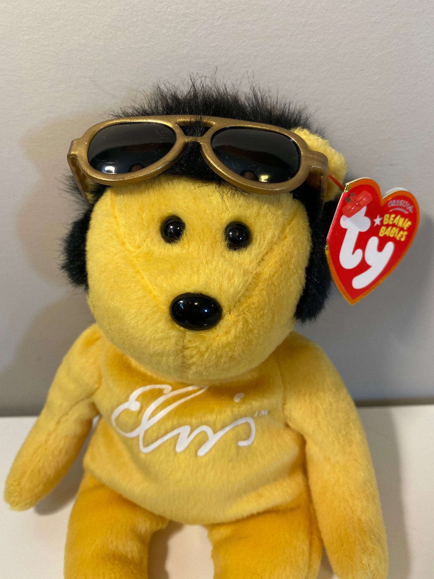 Ty Beanie Baby “Solid Gold Beanie” the Elvis Bear - Walgreen’s Exclusive (9 inch)