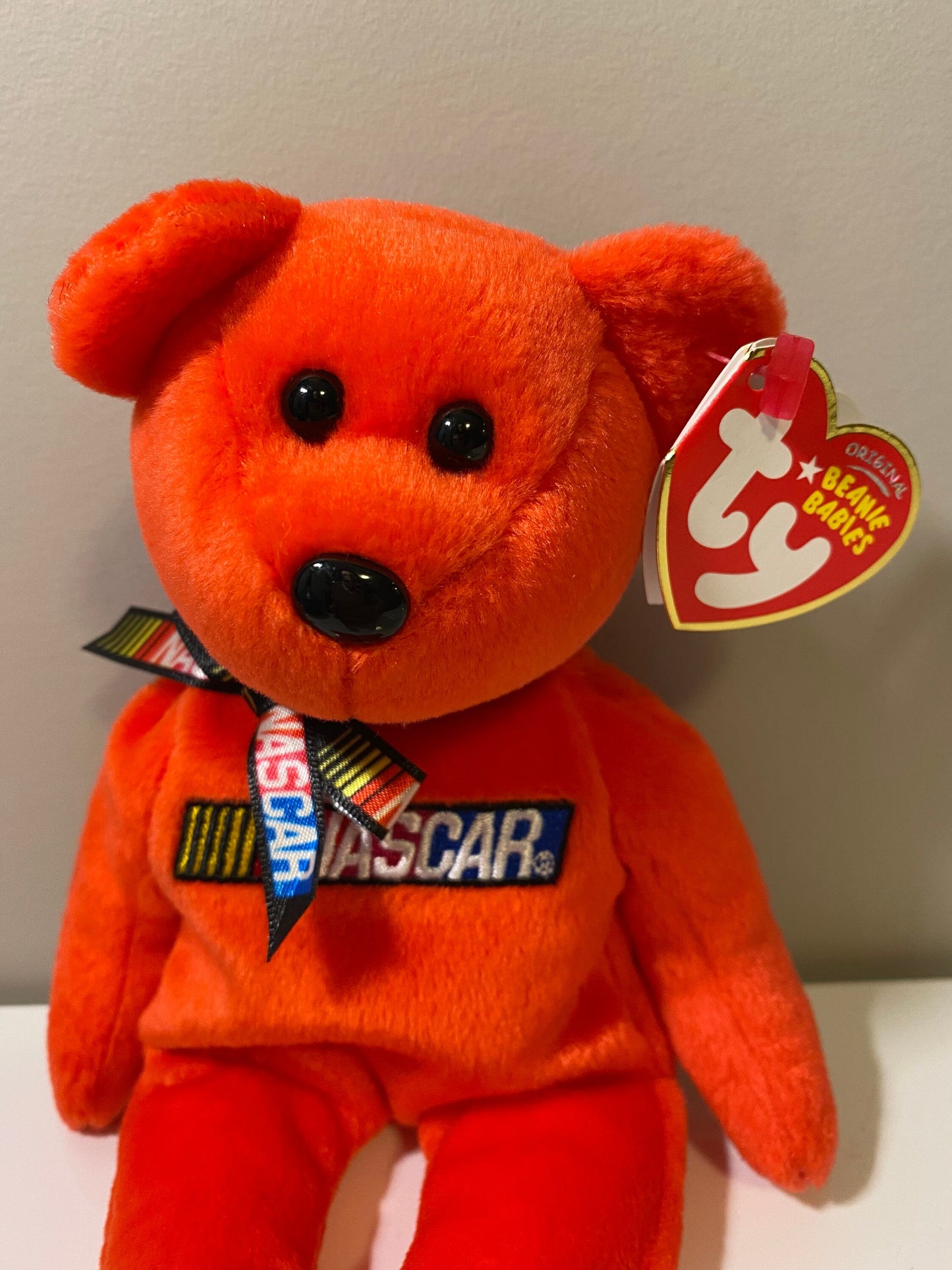 Ty Beanie Baby “Racer” the Nascar Bear - Red Version (8.5 inch)