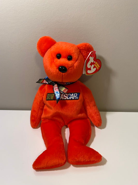 Ty Beanie Baby “Racer” the Nascar Bear - Red Version (8.5 inch)