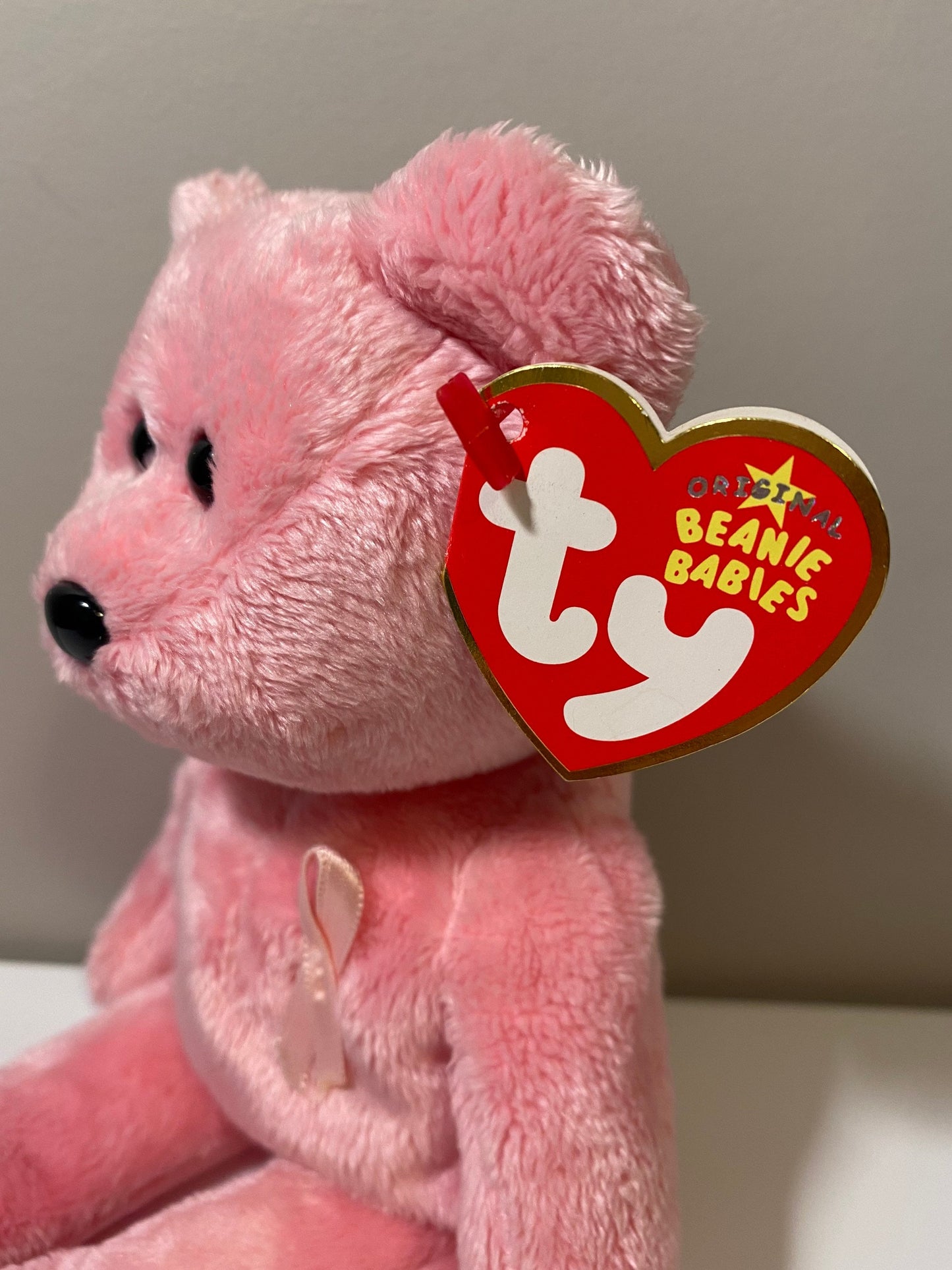 Ty Beanie Baby “Awareness” the Breast Cancer Awareness Bear (8.5 inch)