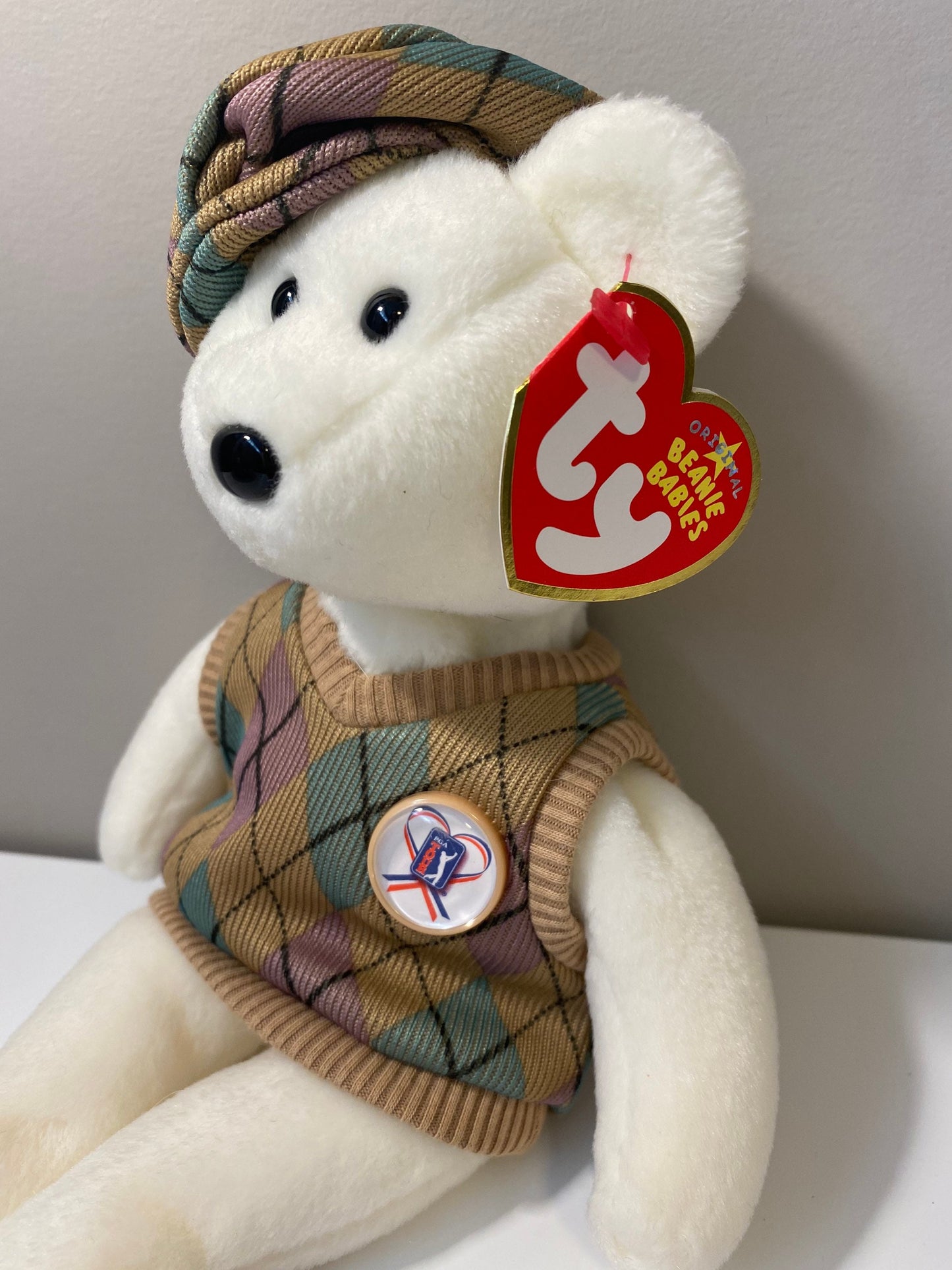 Ty Beanie Baby “Tour Teddy” the PGA Golf Bear (8.5 inch)