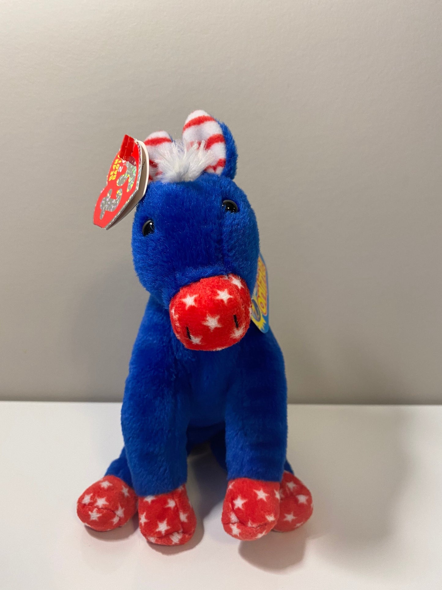 Ty Beanie Baby “Lefty” the Patriotic Donkey! (6 inch)