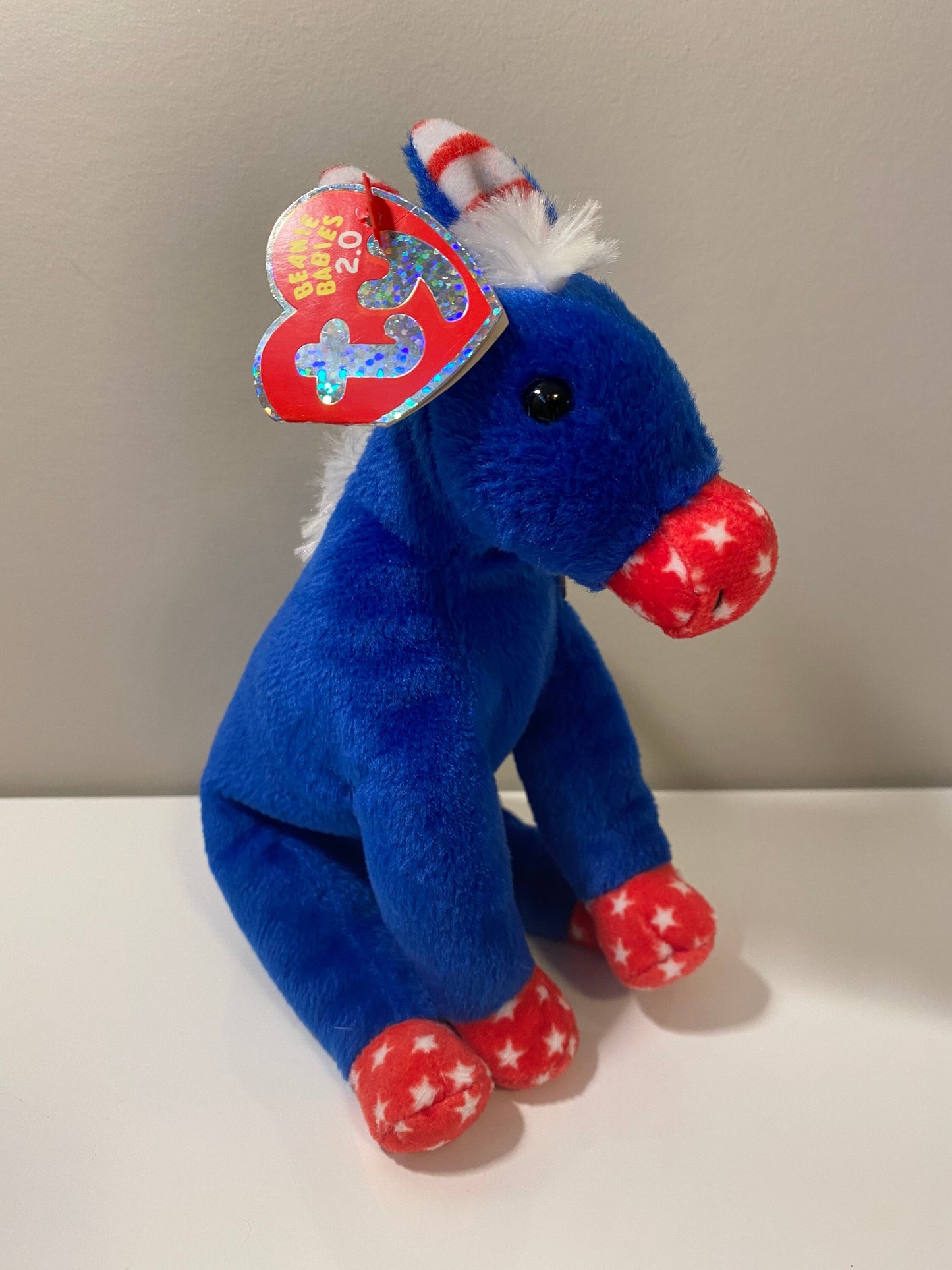 Ty Beanie Baby “Lefty” the Patriotic Donkey! (6 inch)