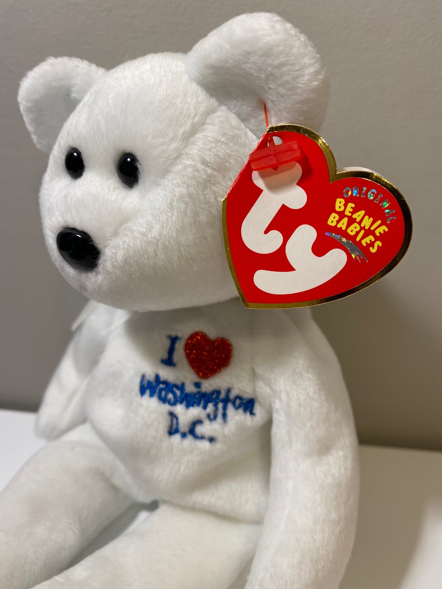 Ty Beanie Baby “Washington D.C.” the I Love Washington D.C. State Bear - Show Exclusive (8.5 inch)