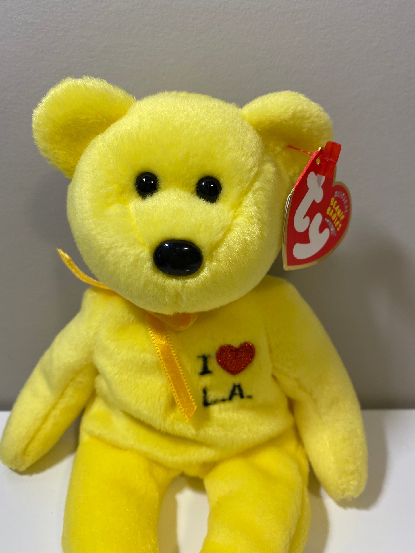 Ty Beanie Baby”L.A.” The I Love L.A. Los Angelos Bear - Show Exclusive (8.5 inch)