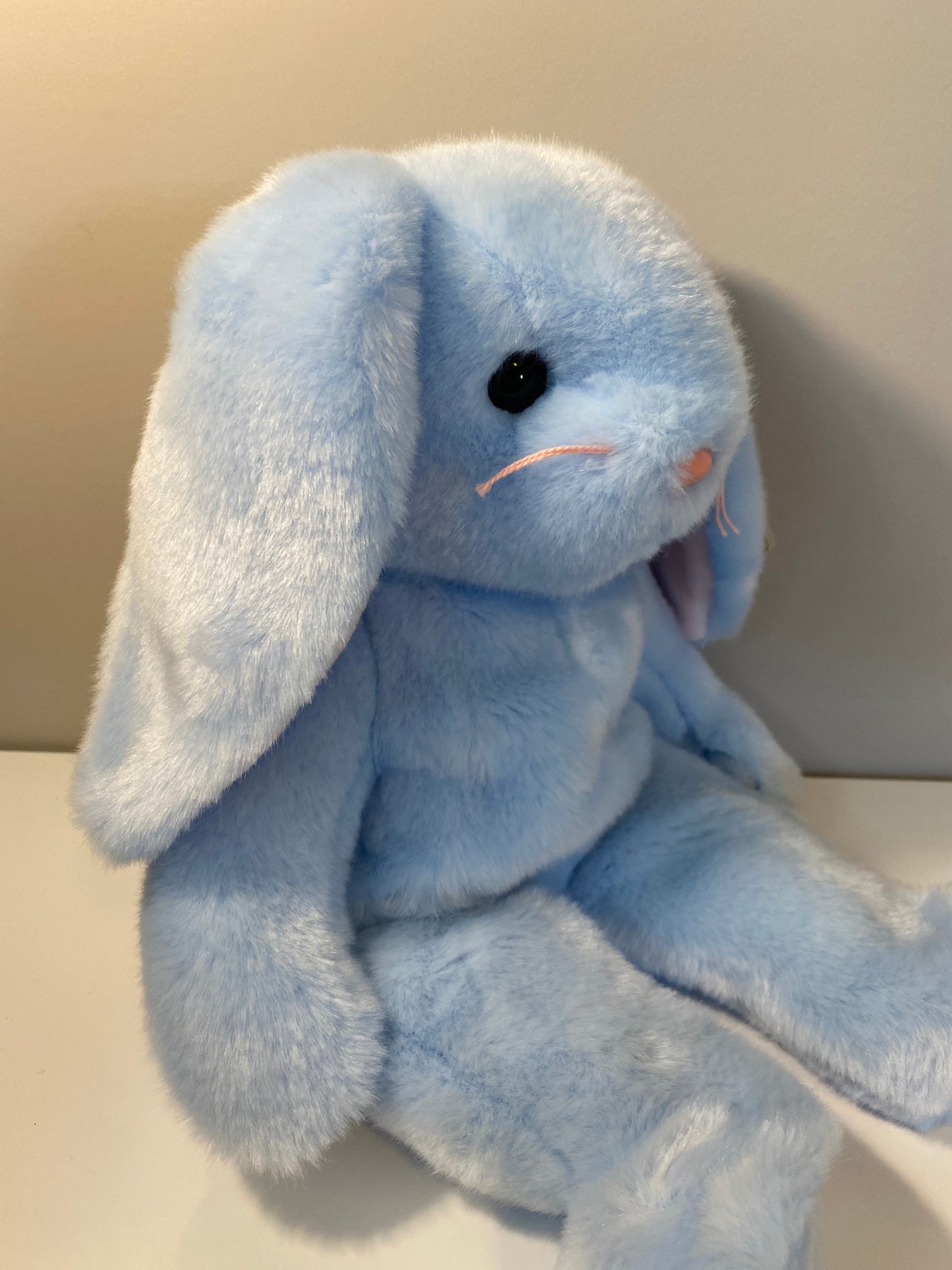 Ty Beanie Buddy “Flippity” the Blue Soft Bunny Rabbit ie (14 inch)