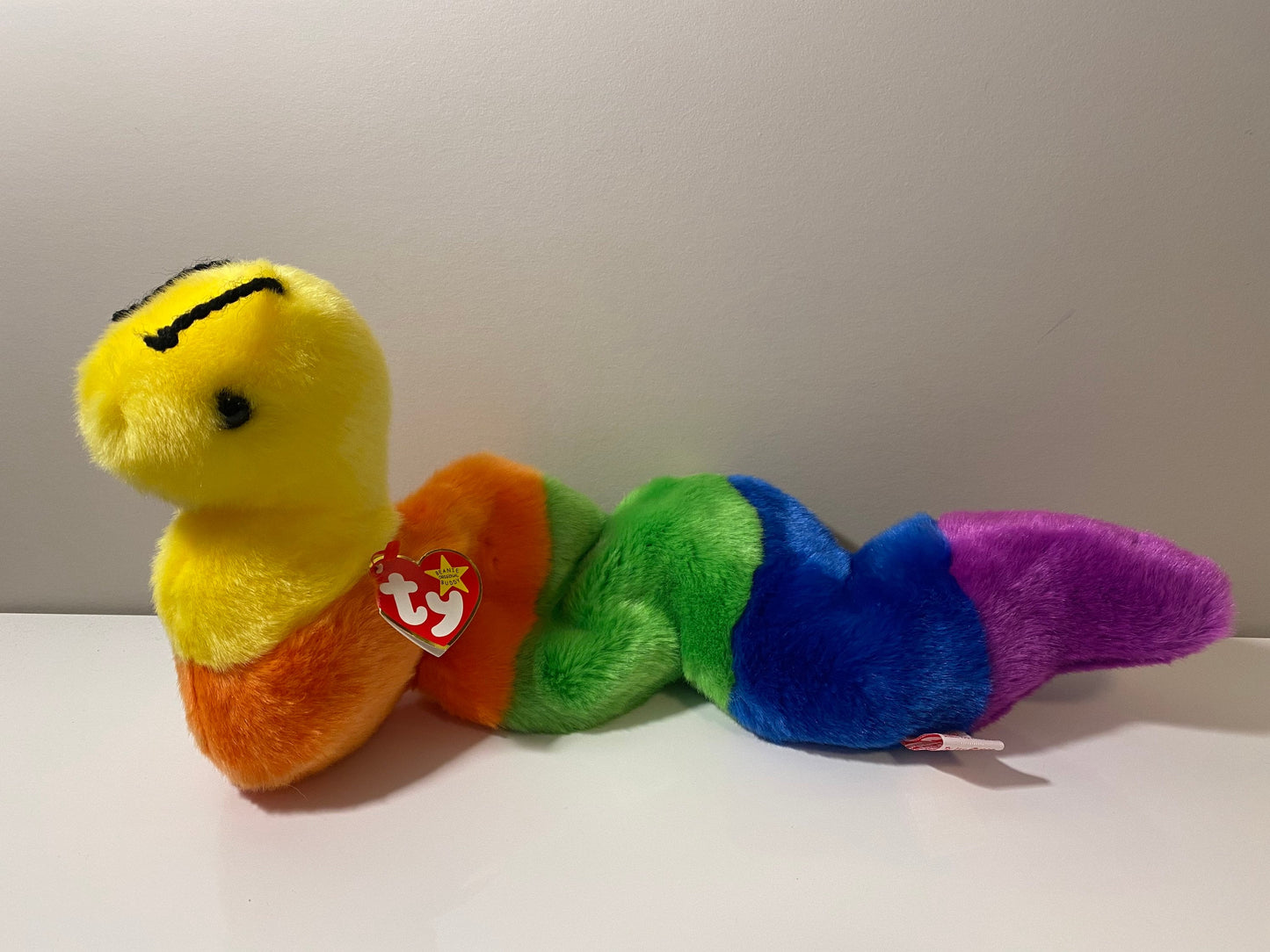 Beanie Buddy “Inch” the Rainbow Worm (14 inch)