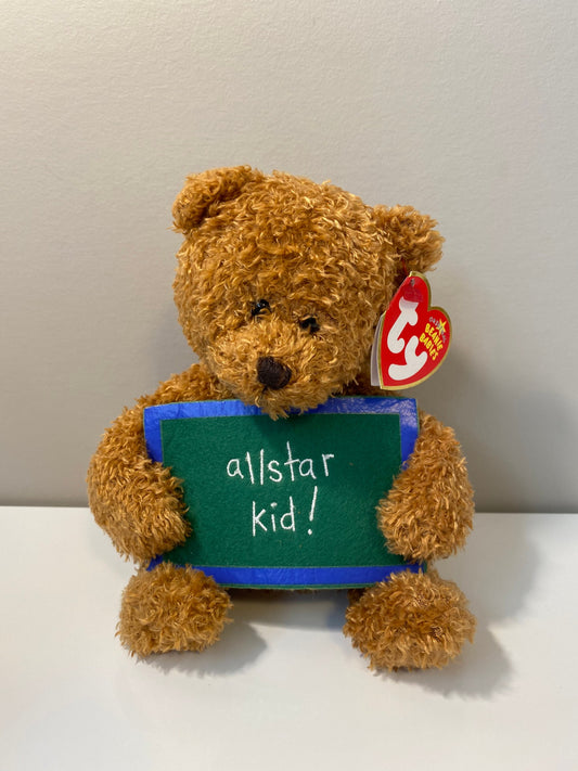 Ty Beanie Baby “School Rocks” the Bear holding a Sign that says “All-Star Kid” - Greetings Collection (5 inch)