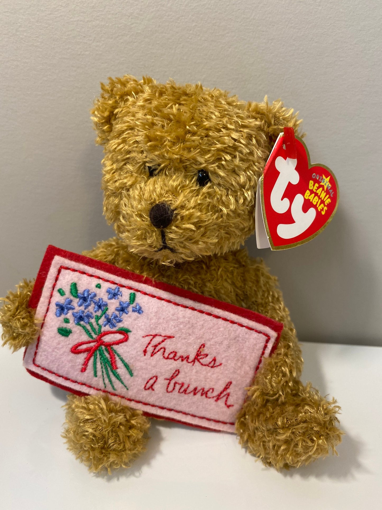 Ty Beanie Baby “Thanks a Bunch” the Bear - Greetings Collection (5 inch)