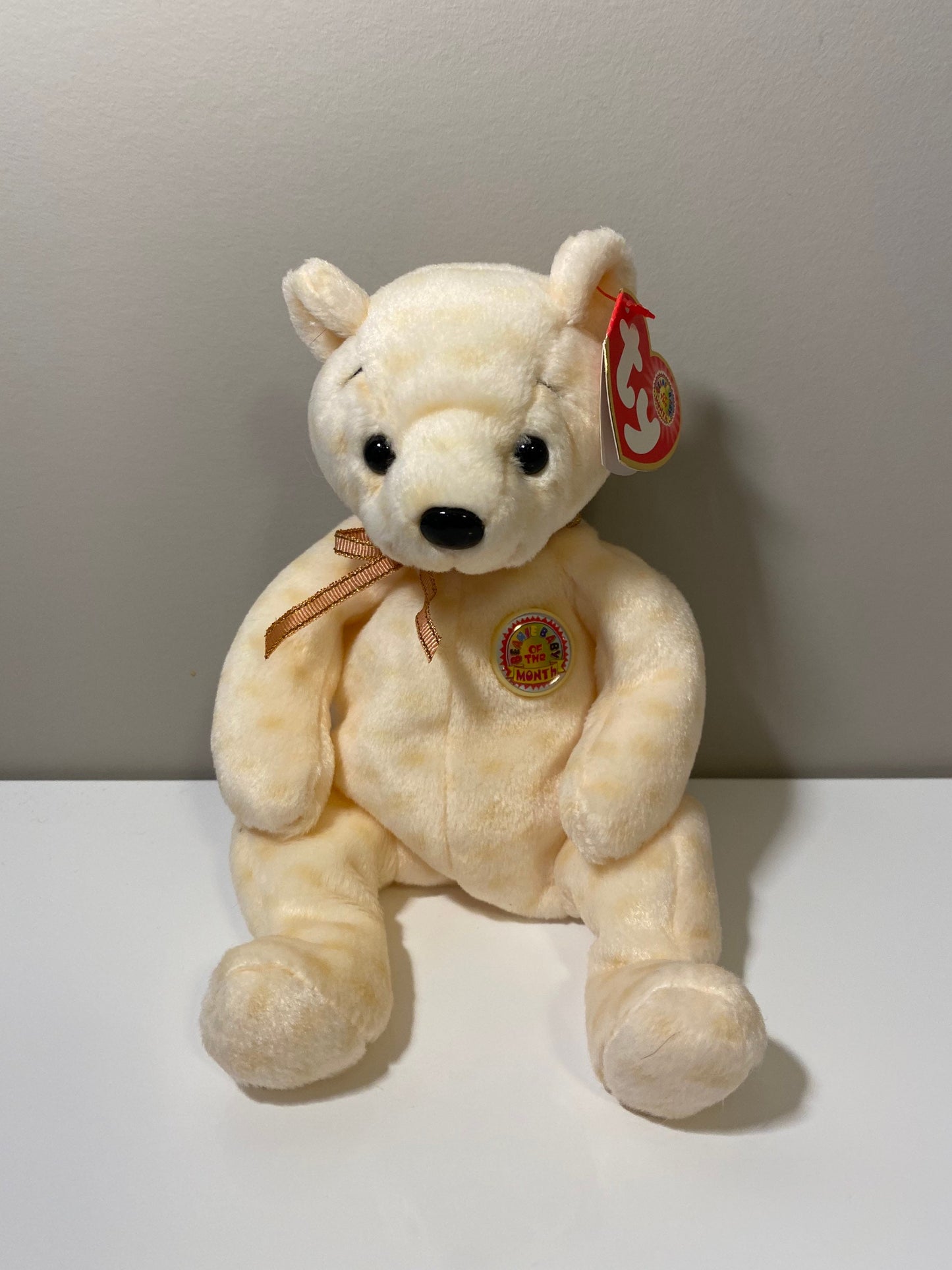 Ty Beanie Baby “Popcorn” the Bear - Beanie Baby of the Month (8 inch)