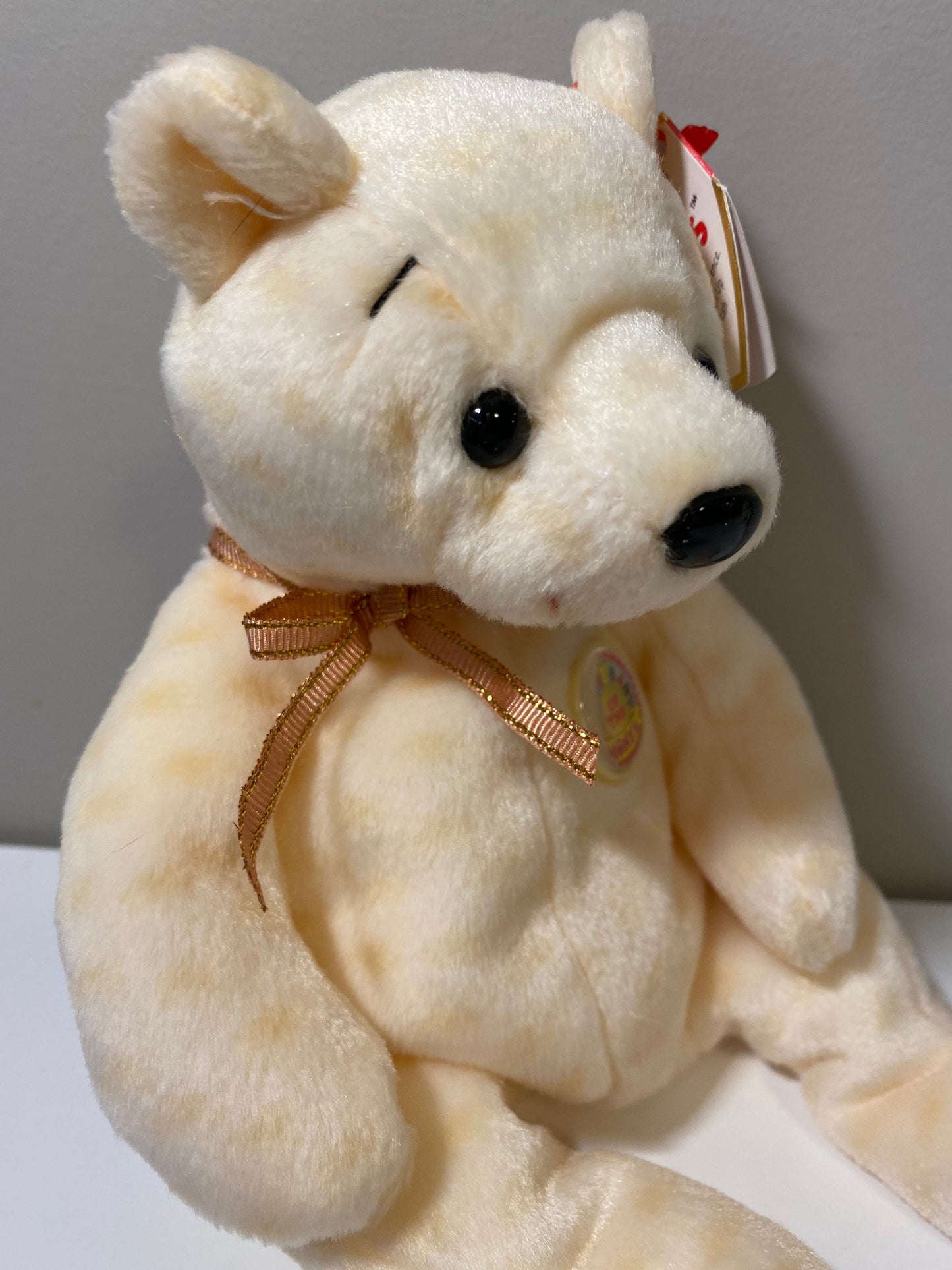 Ty Beanie Baby “Popcorn” the Bear - Beanie Baby of the Month (8 inch)