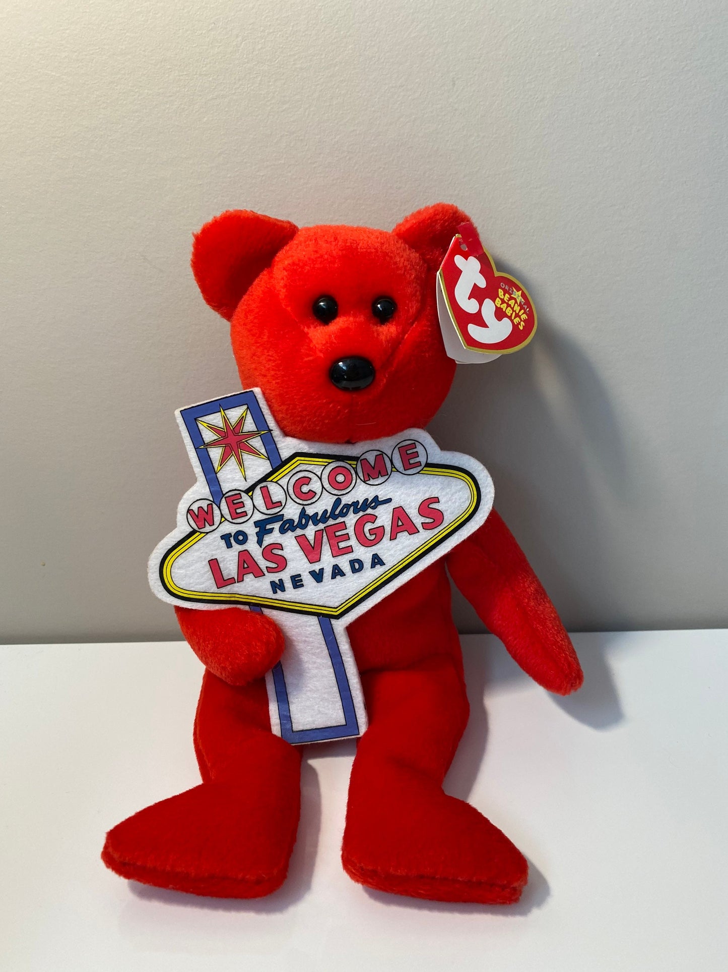 Ty Beanie Baby “Aces” the Welcome to Las Vegas Bear - Las Vegas Exclusive (8.5 inch)