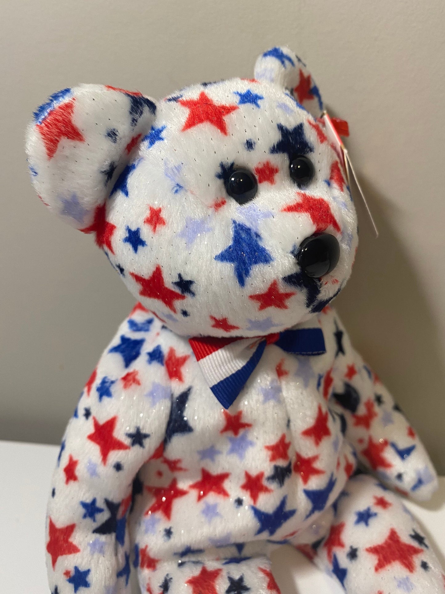 Ty Beanie Baby “Red, White, & Blue” the Patriotic Bear with Stars (8.5 inch)