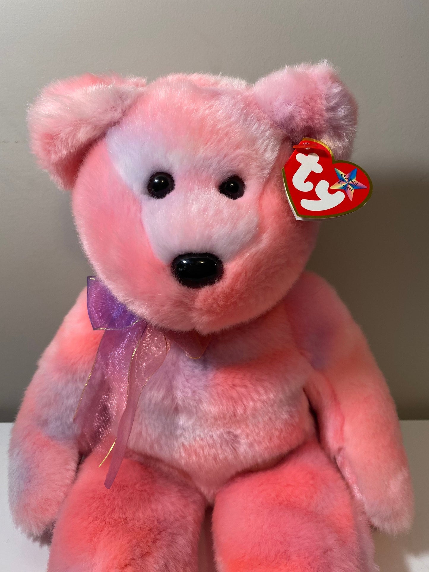 Ty Beanie Buddy “Clubby V” the Pink Bear ie (13.5 inch)