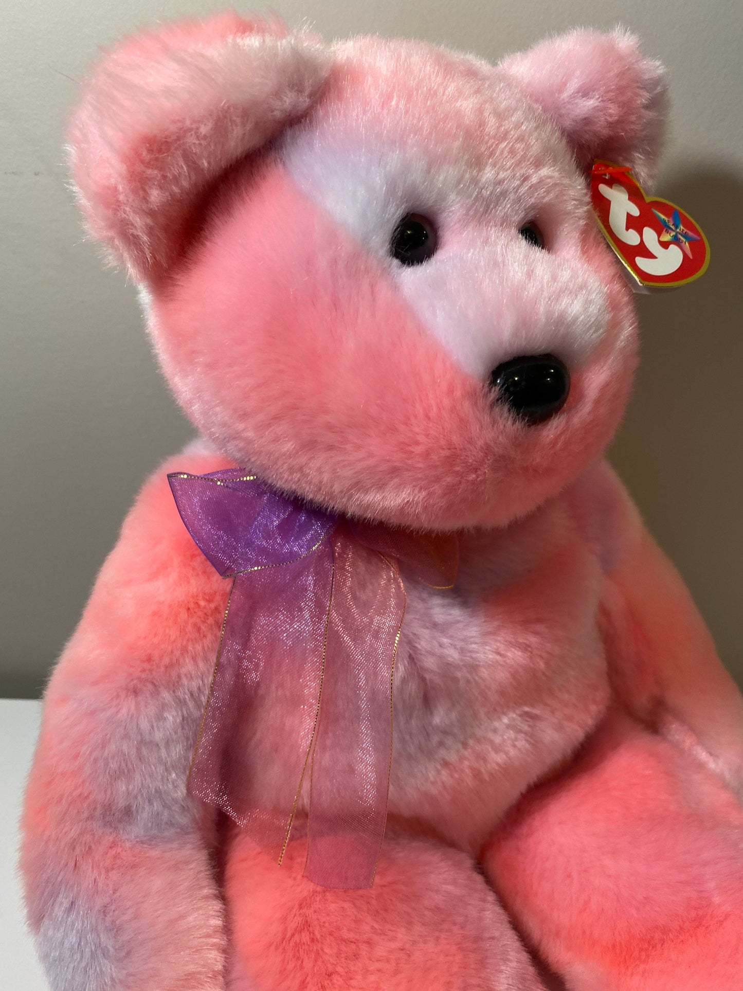 Ty Beanie Buddy “Clubby V” the Pink Bear ie (13.5 inch)