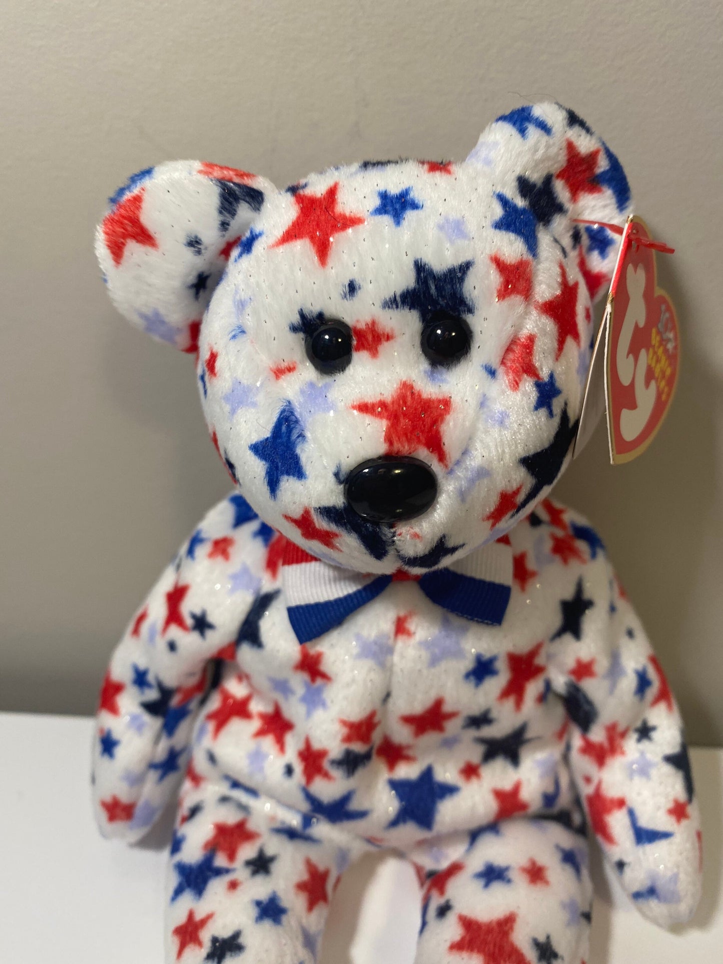 Ty Beanie Baby “Red, White, & Blue” the Patriotic Bear with Stars (8.5 inch)