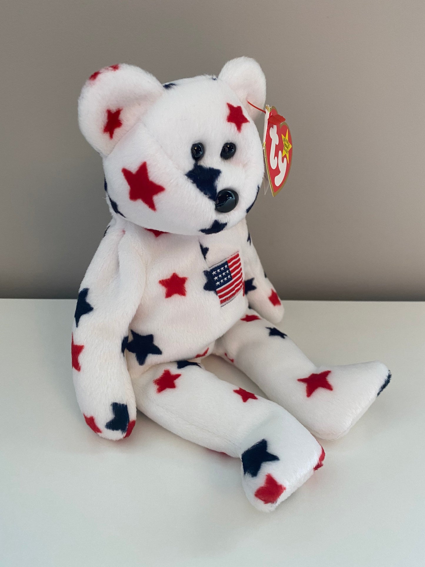 Ty Beanie Baby “Glory” the Independence Day Patriotic Bear! (8.5 inch)