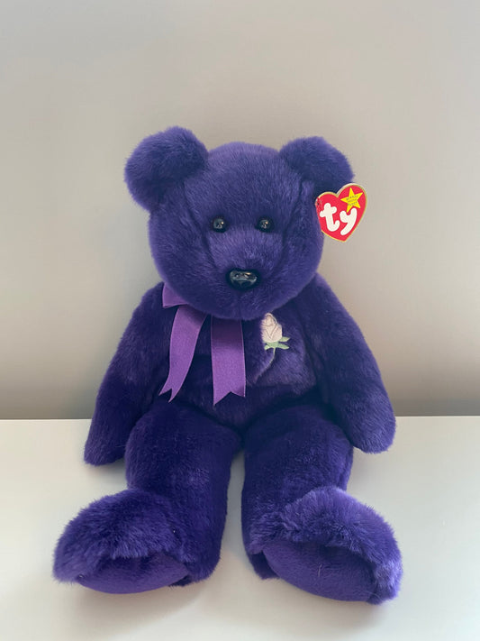 Ty Beanie Buddy “Princess” the Purple Princess Diana Bear (14 inch)