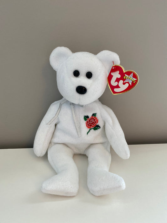 Ty Beanie Baby “Rose” the Bear - UK Exclusive *Rare* (8.5 inch)