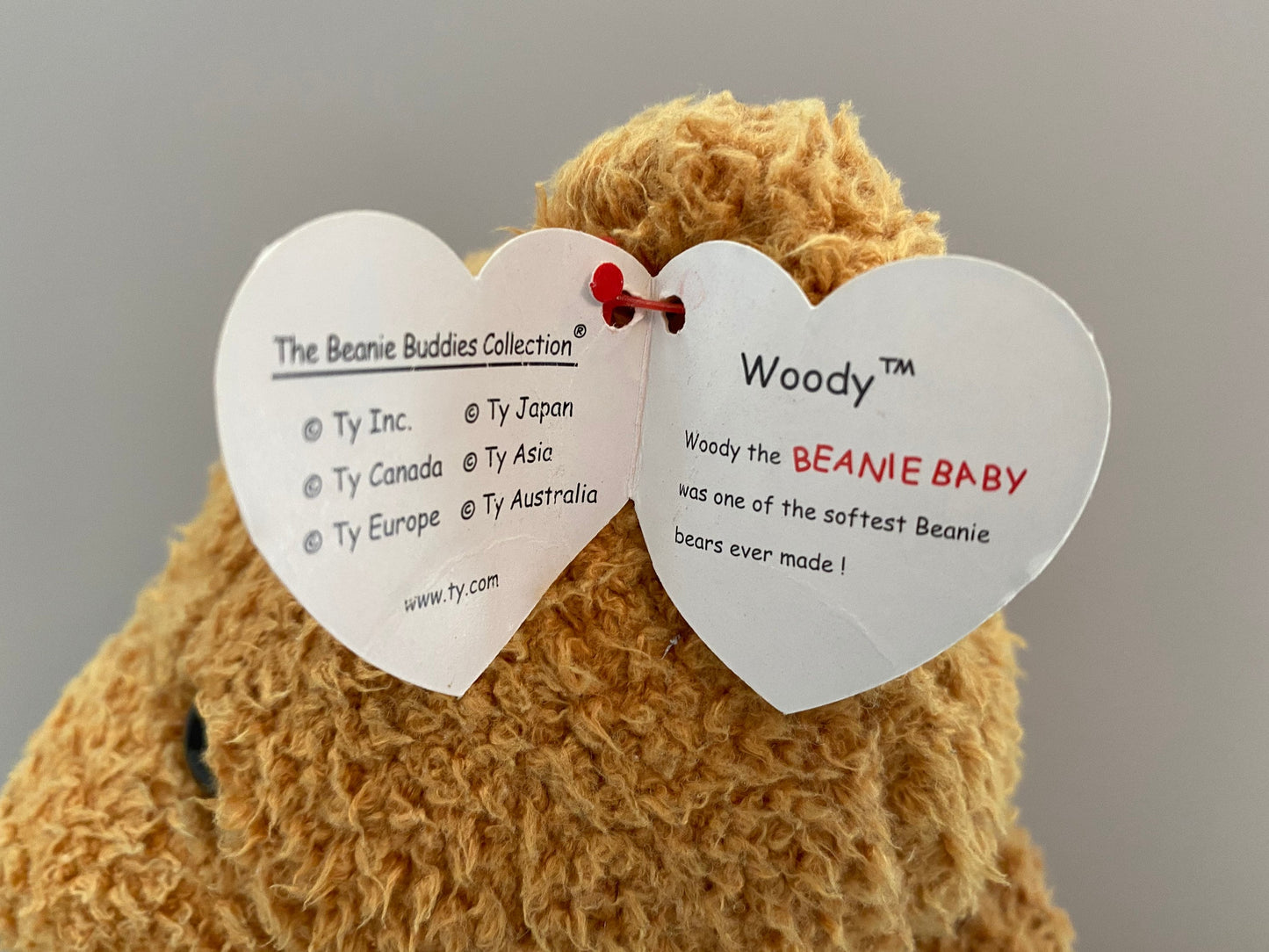 Ty Beanie Buddy “Woody” the Bear  (13 inch)