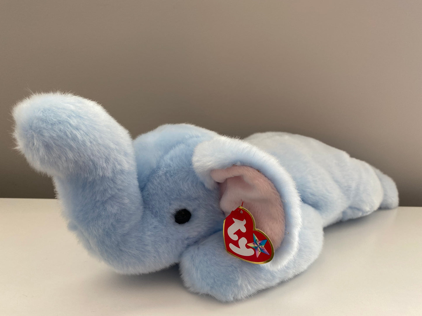 Ty Beanie Buddy “Peanut” the Light Blue Elephant  (15 inch)