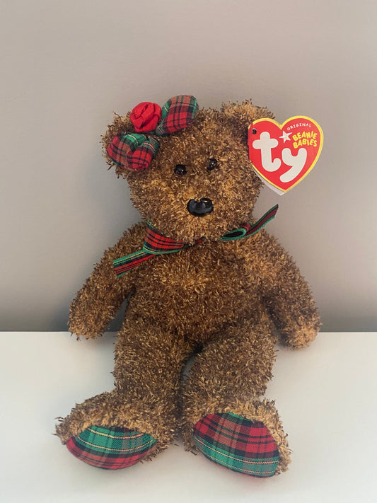 Ty Beanie Baby “Happy Holidays” the Adorable Holiday Bear - Hallmark Gold Crown Exclusive (8.5 inch)