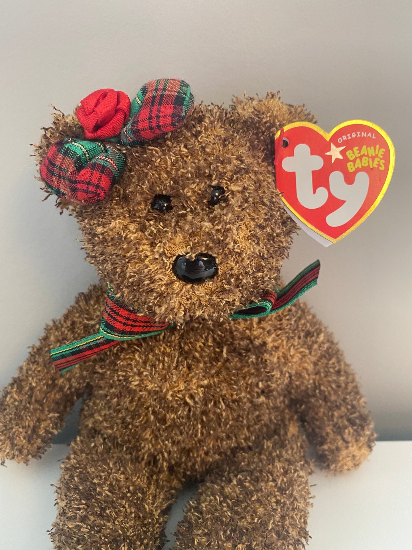 Ty Beanie Baby “Happy Holidays” the Adorable Holiday Bear - Hallmark Gold Crown Exclusive (8.5 inch)