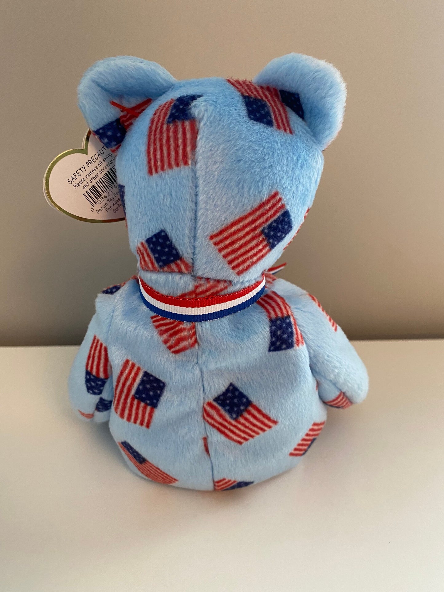 Ty Beanie Baby “Union” the United States Bear - USA Flag print - Flag Nose Version (8.5 inch)