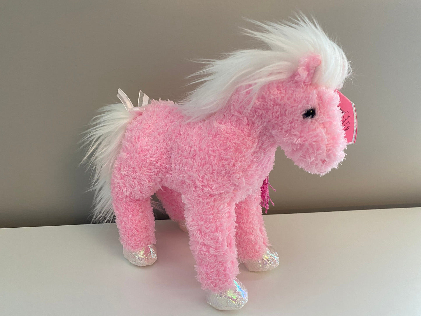 Ty Beanie Baby “Minuet” the Pink Horse with Pink Braid - Pinkys Collection (7 inch)