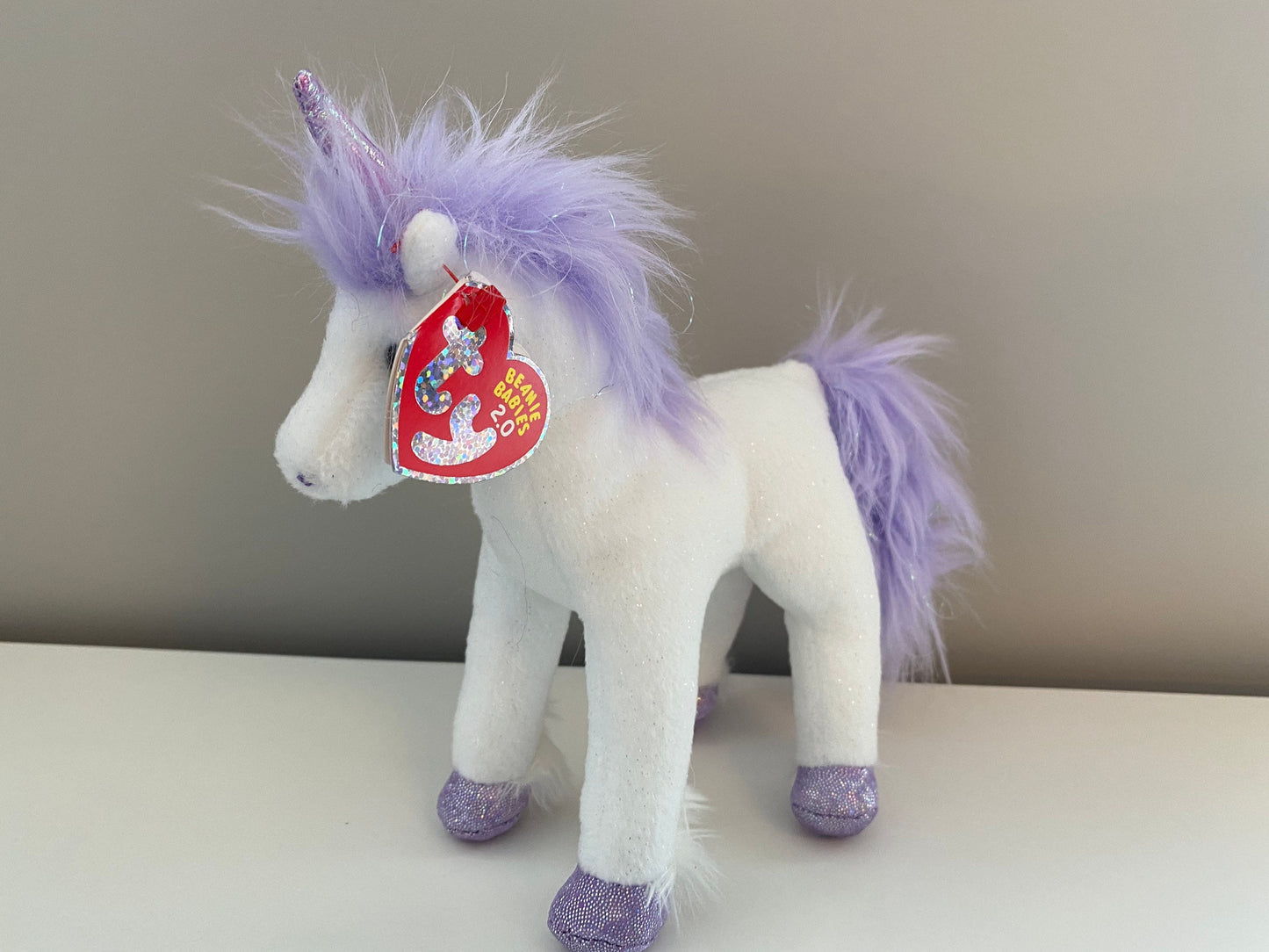 Ty Beanie Baby “Fable” the Purple and White Unicorn! (6.5 inch)