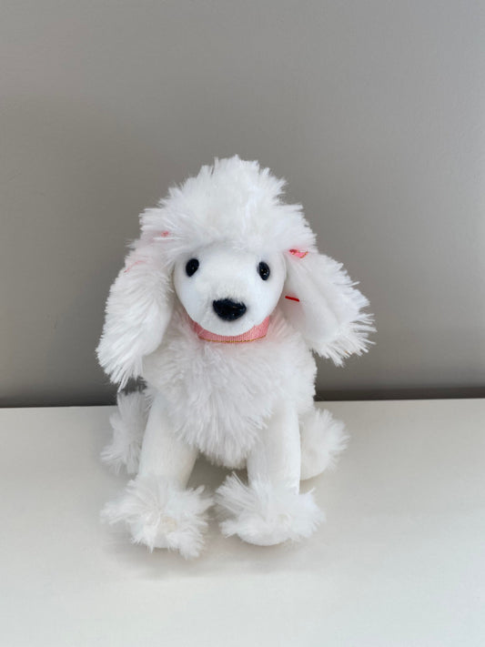 Ty Beanie Baby “L’amore” the Adorable White Poodle Plushie with Pink Bows (5.5 inch)