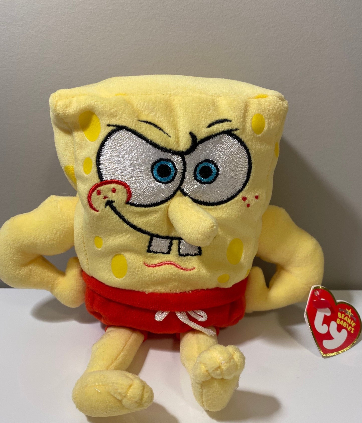 Ty Beanie Baby “MuscleBob Buffpants” - SpongeBob SquarePants! (8 inch)