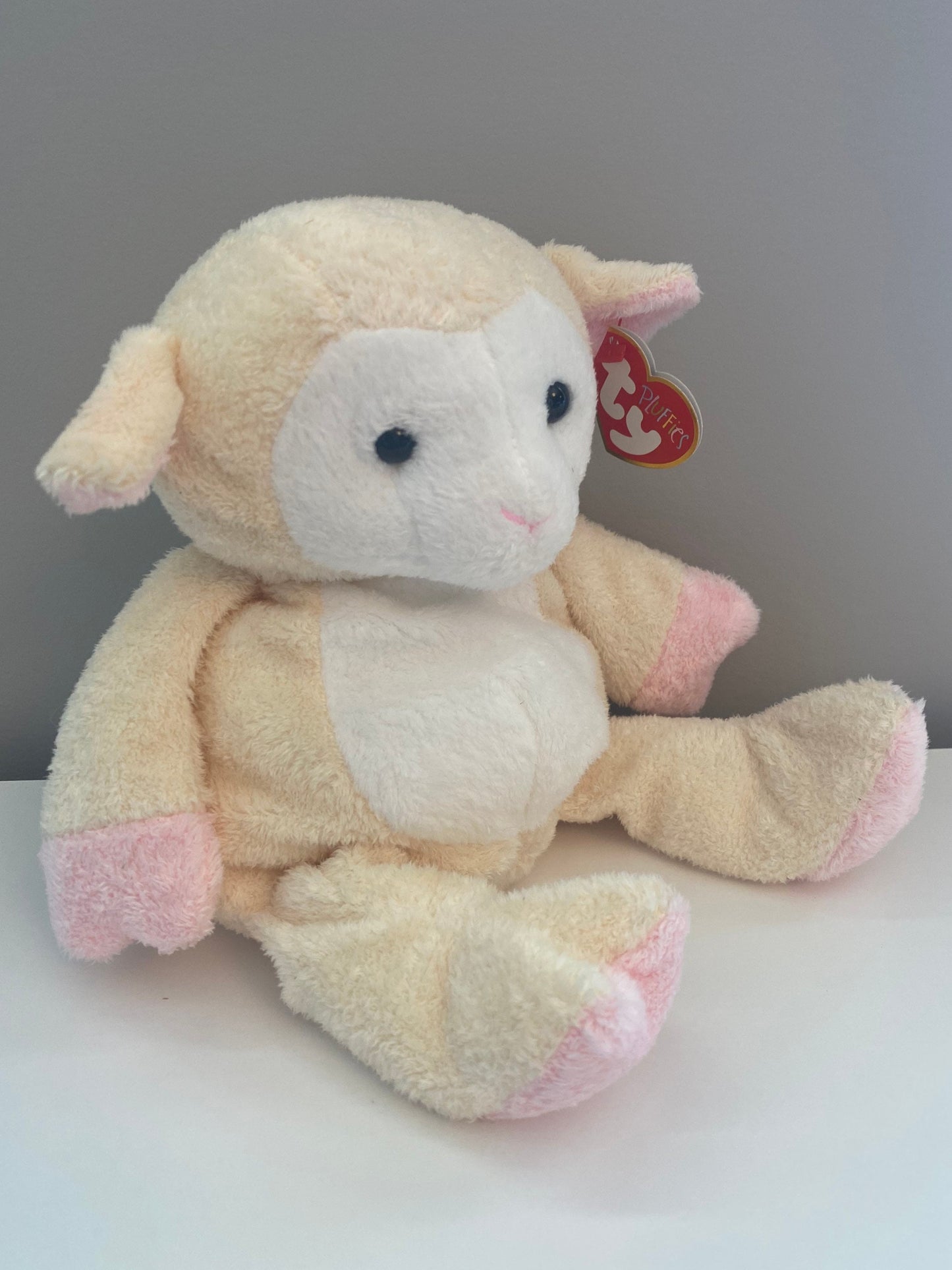 Ty Pluffies Collection “Shearly” the Adorable Lamb  RARE (11 inch)