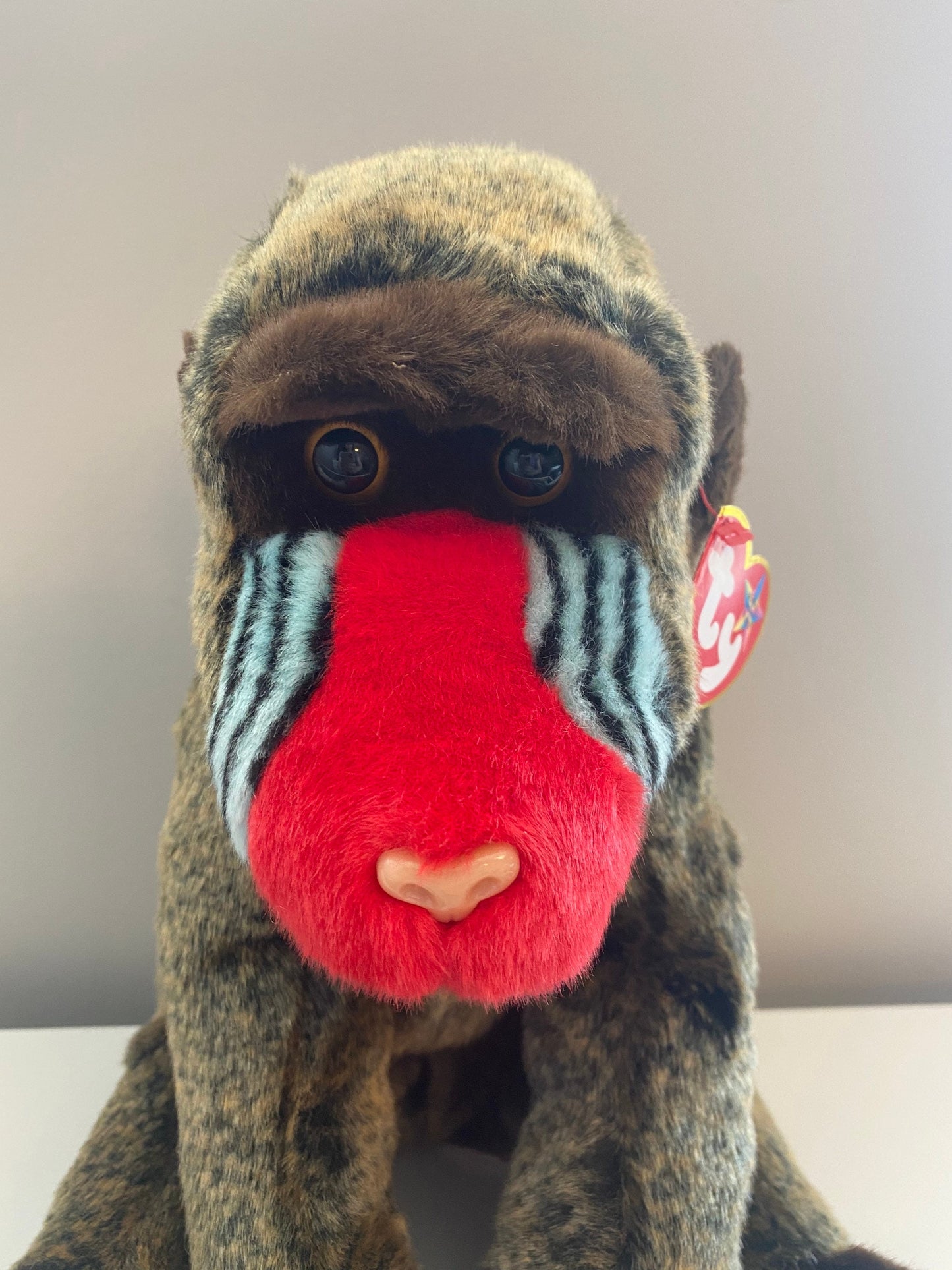 Ty Beanie Buddy Cheeks the Rainbow Butt Baboon!  (10.5 inch)