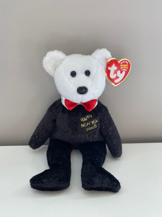 Ty Beanie Baby “Countdown” the New Years Eve Bear - Internet Exclusive. Available in all 3 Countdown Variations  (8.5 inch)