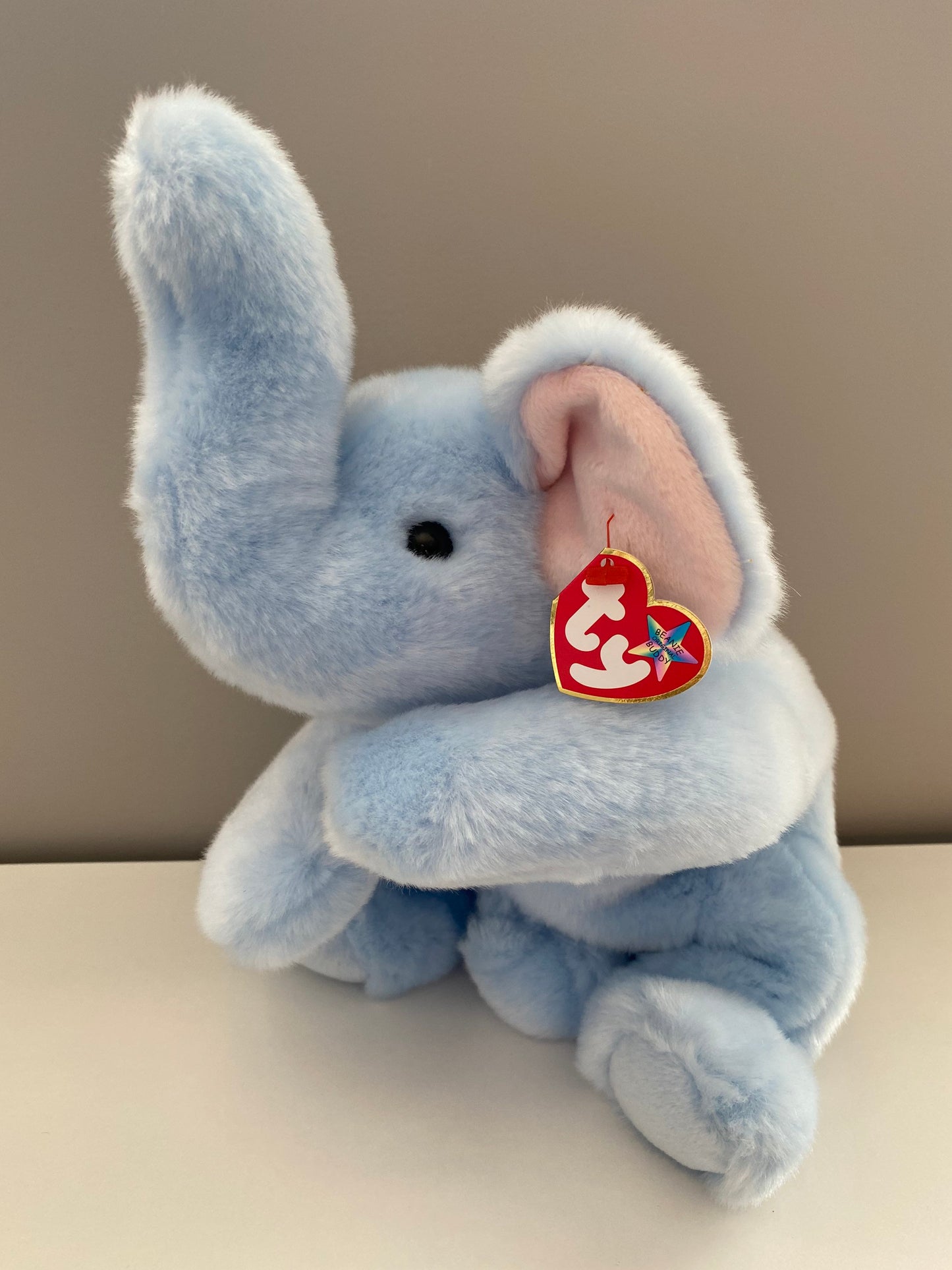 Ty Beanie Buddy “Peanut” the Light Blue Elephant  (15 inch)