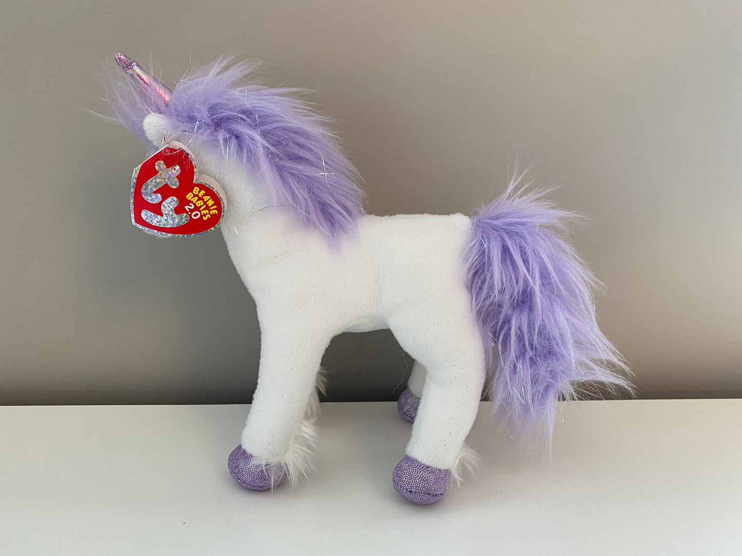 Ty Beanie Baby “Fable” the Purple and White Unicorn! (6.5 inch)