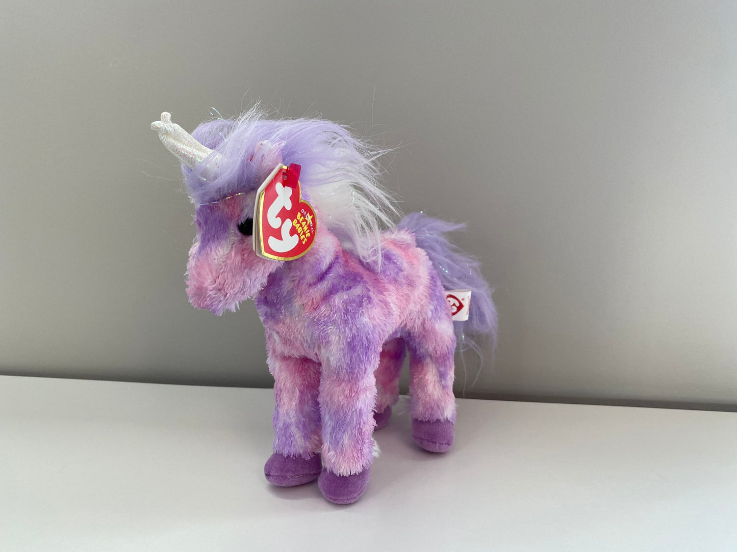 Ty Beanie Baby “Stargazer” the Purple and Pink Unicorn *Rare* (7 inch)