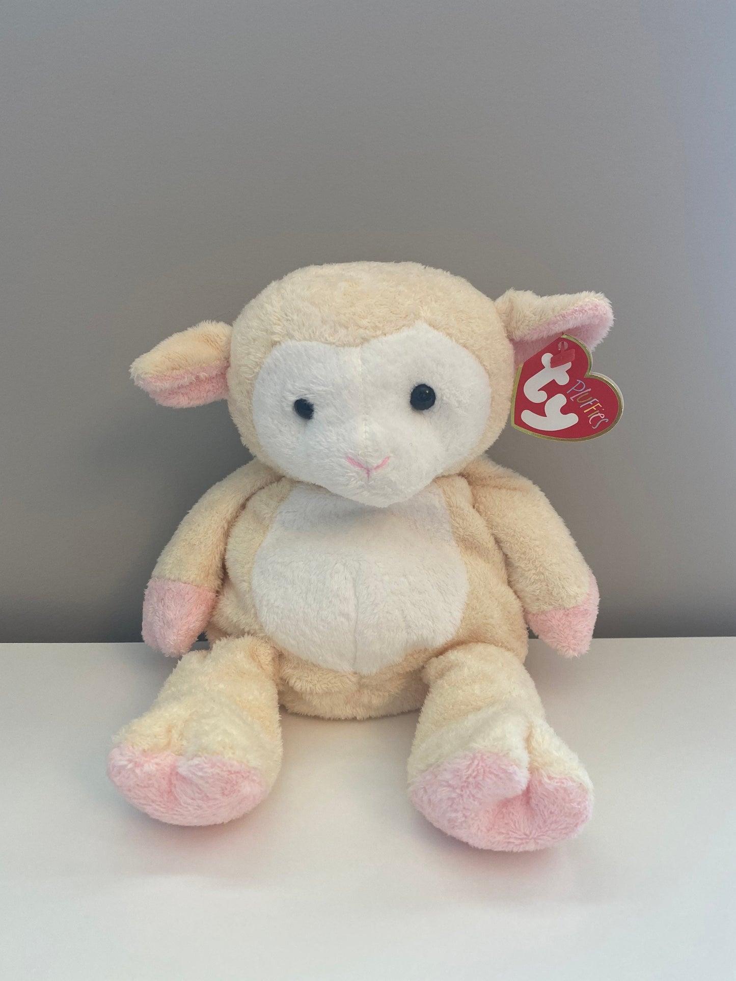 Ty Pluffies Collection “Shearly” the Adorable Lamb  RARE (11 inch)