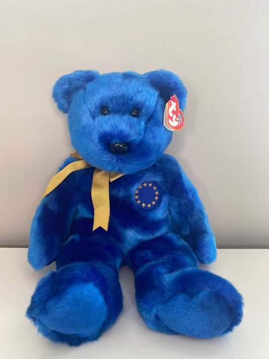 Ty Beanie Buddy  “Unity” the Blue Bear - Europe Exclusive (13.5 inch)