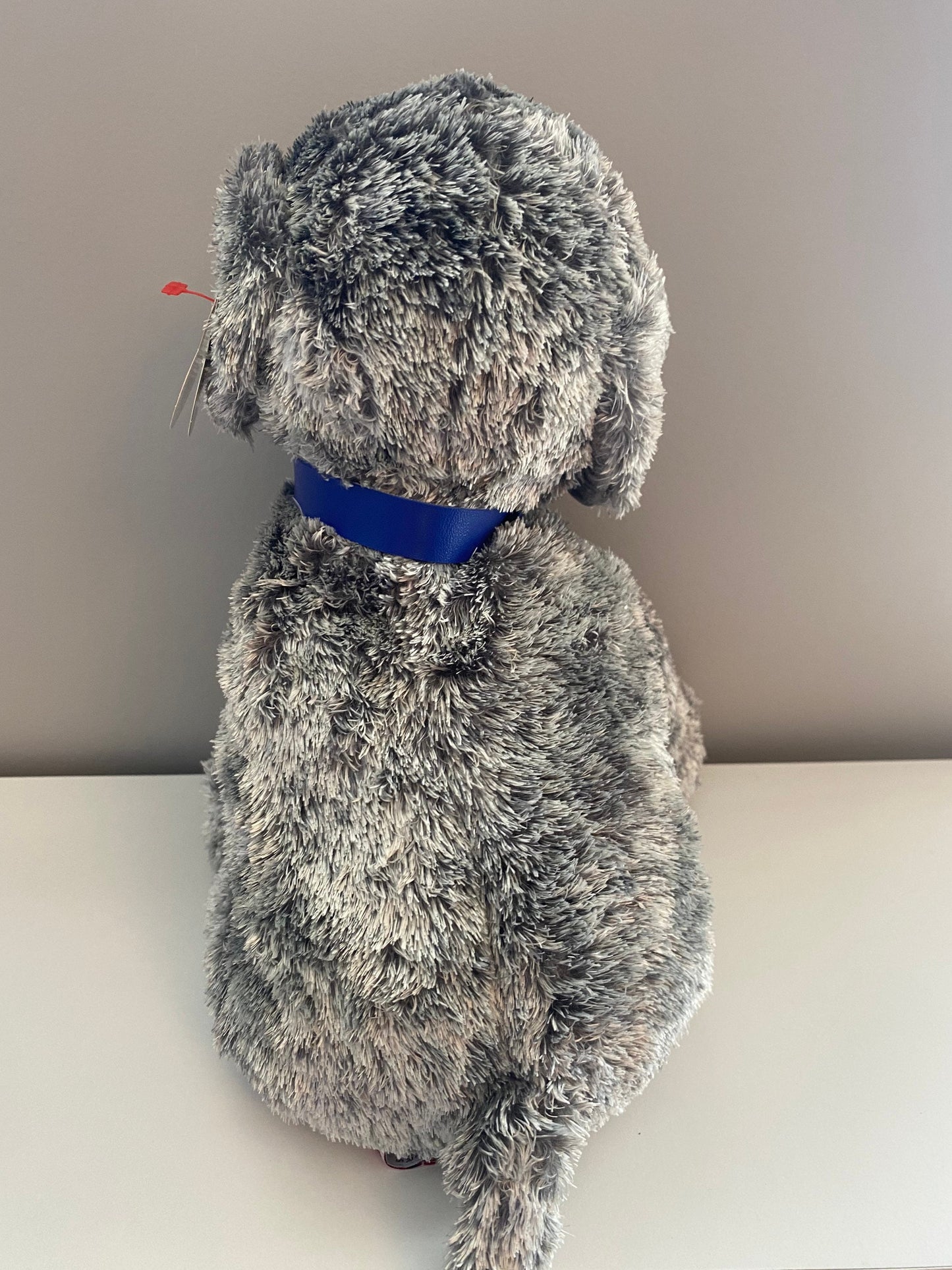 TY Classics Collection “Mercury” the Grey Dog Plush with Blue Collar (12 inch)